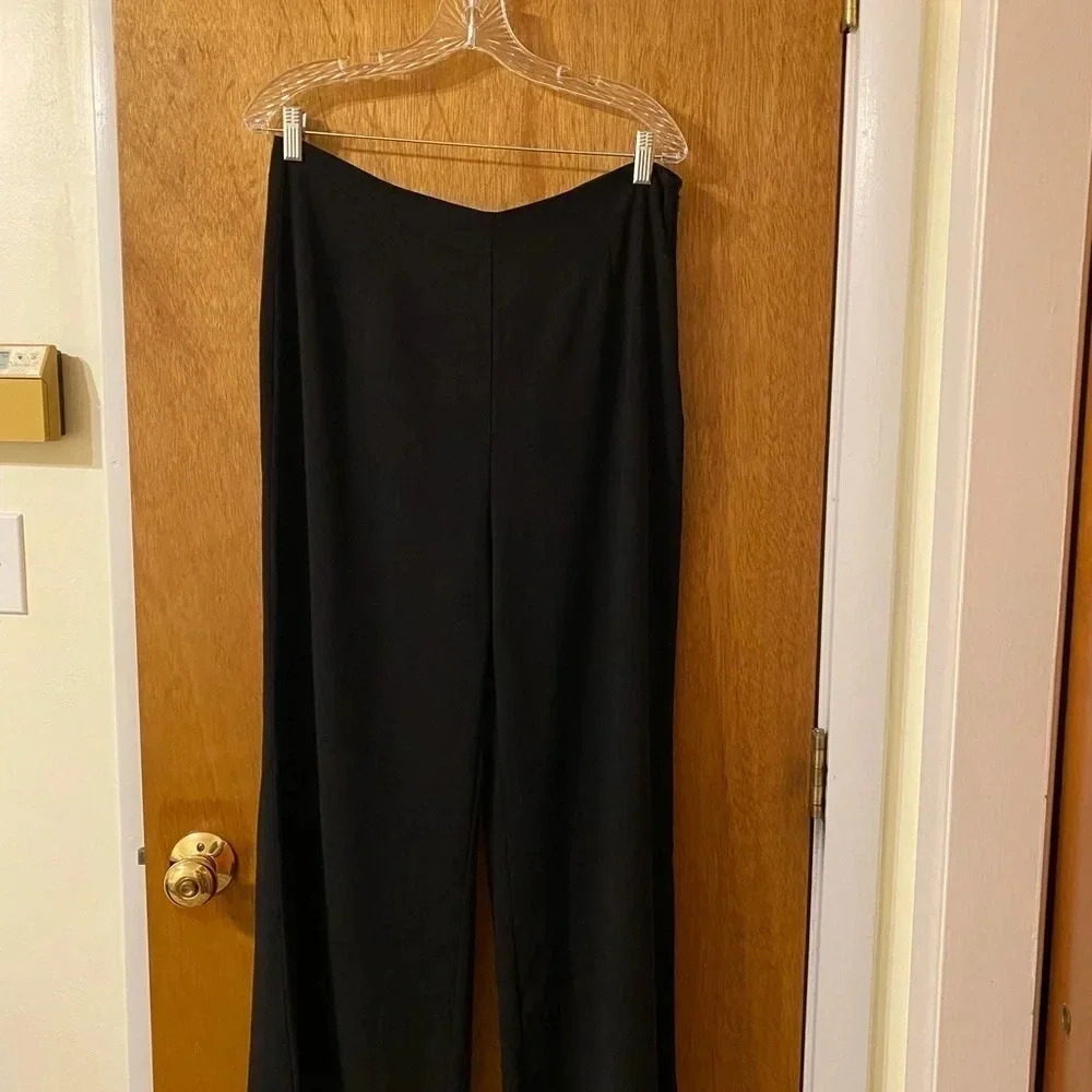 Leith Women’s High Waist Wide Leg Dress Pants Black Size Large.